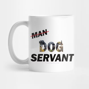 Man Dog Servant - Great Dane oil painting word art Mug